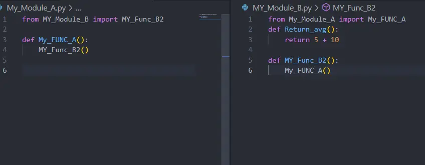 python 循環インポート - 例 1