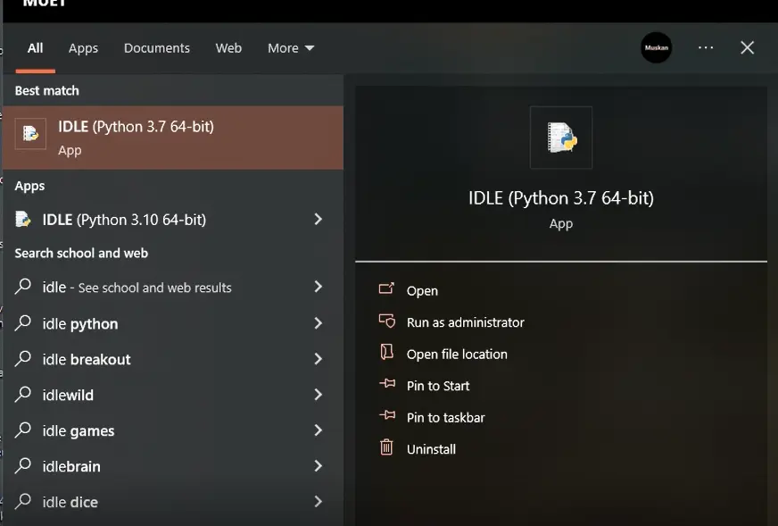Python IDLE設定