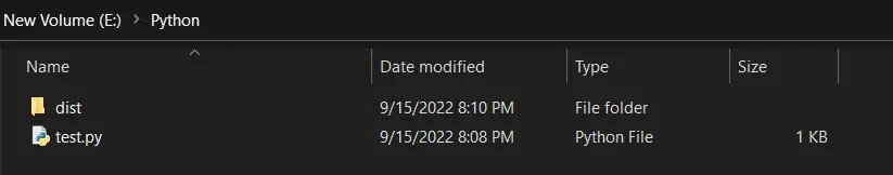 dist folder