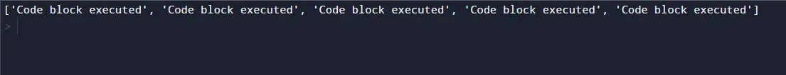 python repeat n times - list comprehension output