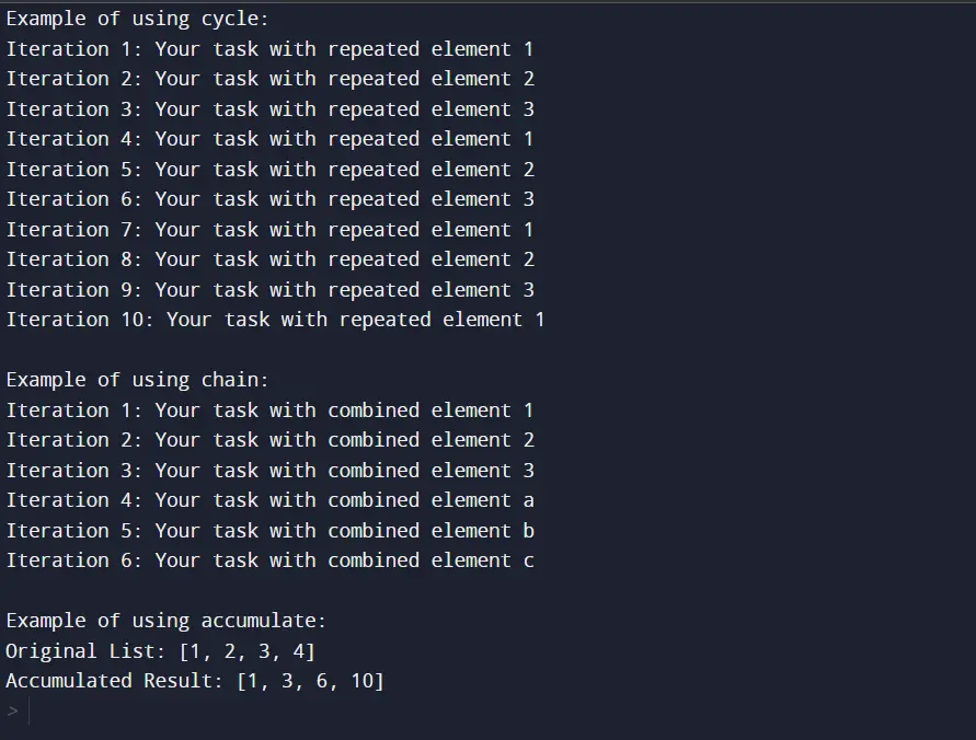 python repeat n times - repeat function output