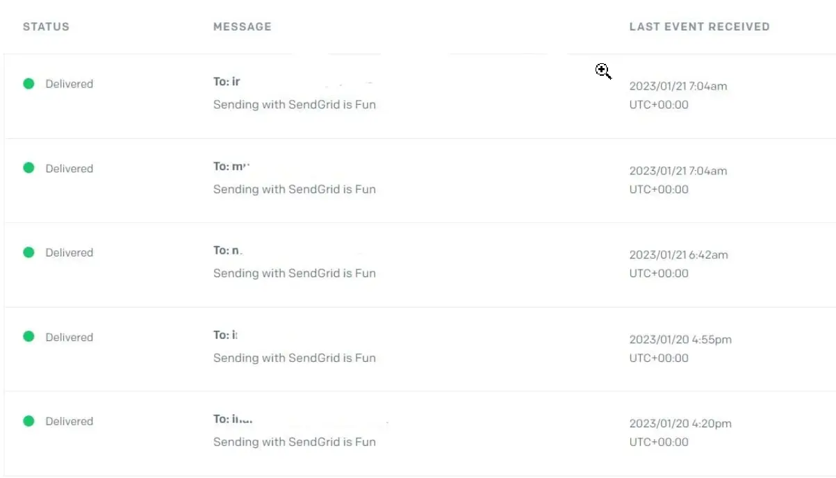Use SendGrid API key to send multiple emails 1