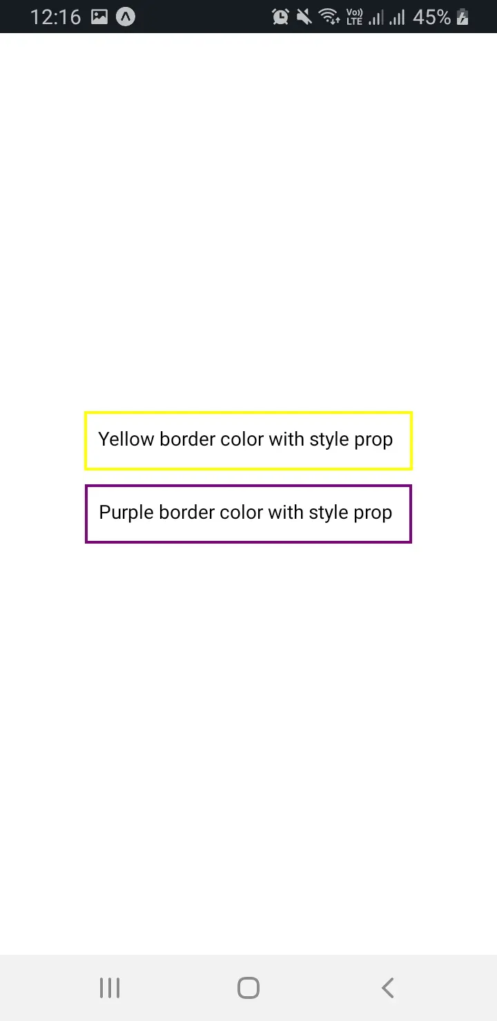 Border Color React Native Style Prop 출력
