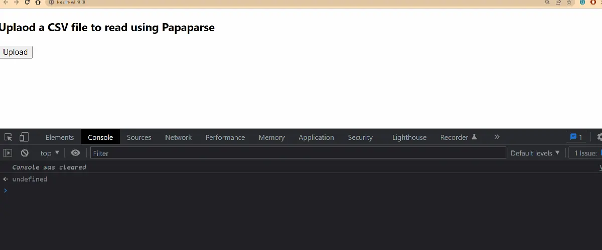 reaccionar archivo csv papaparse