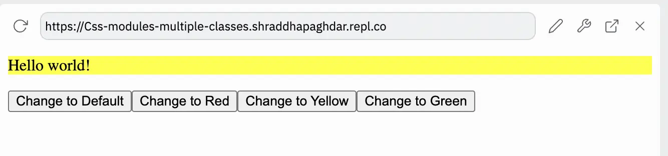 reactjs のトグル クラス - 出力