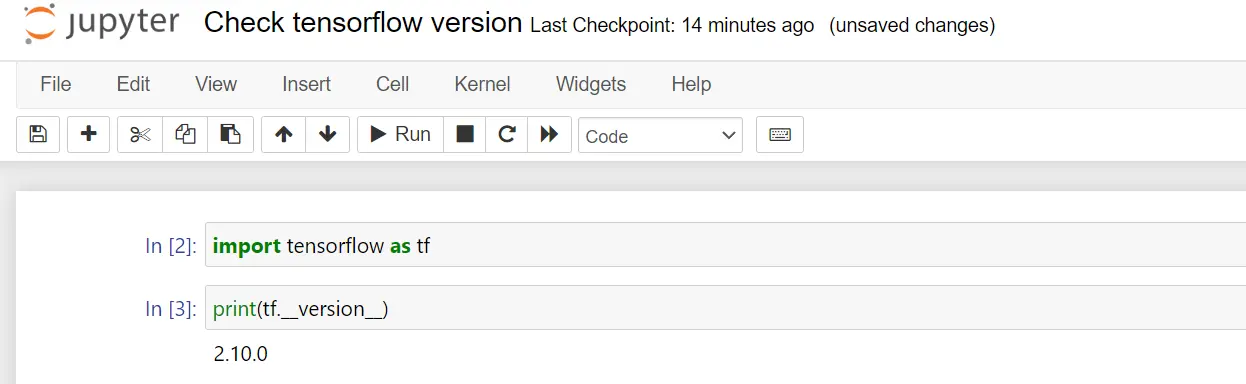 Use el método Dunder para verificar la versión de tensorflow