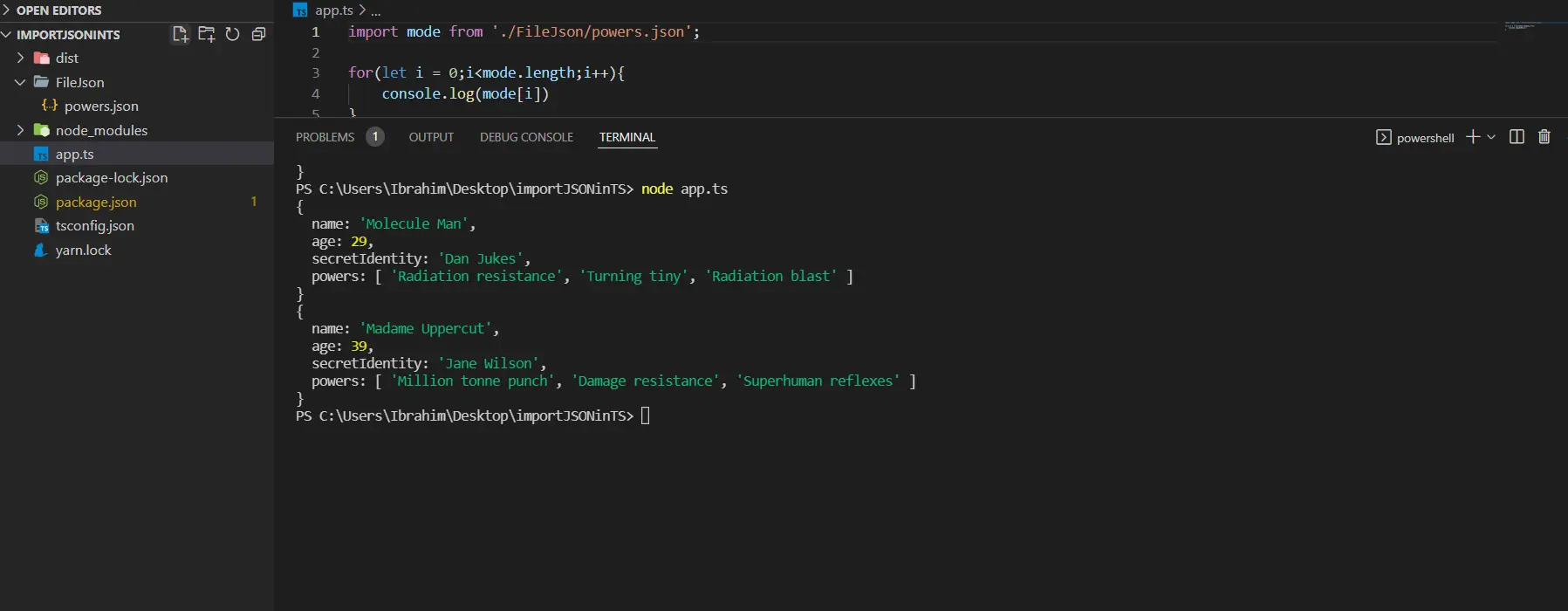 在 TypeScript 中导入 JSON