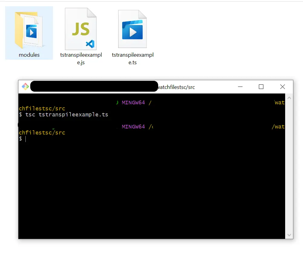 TypeScript ソースコードをトランスパイルする
