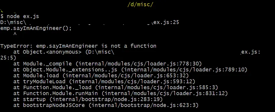 Herencia múltiple de TypeScript - Salida 3