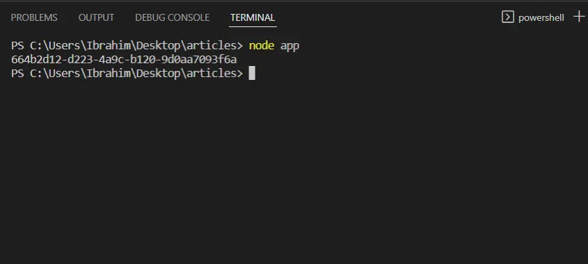 TypeScript UUID - 출력 2