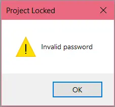 パスワードが正しくありません