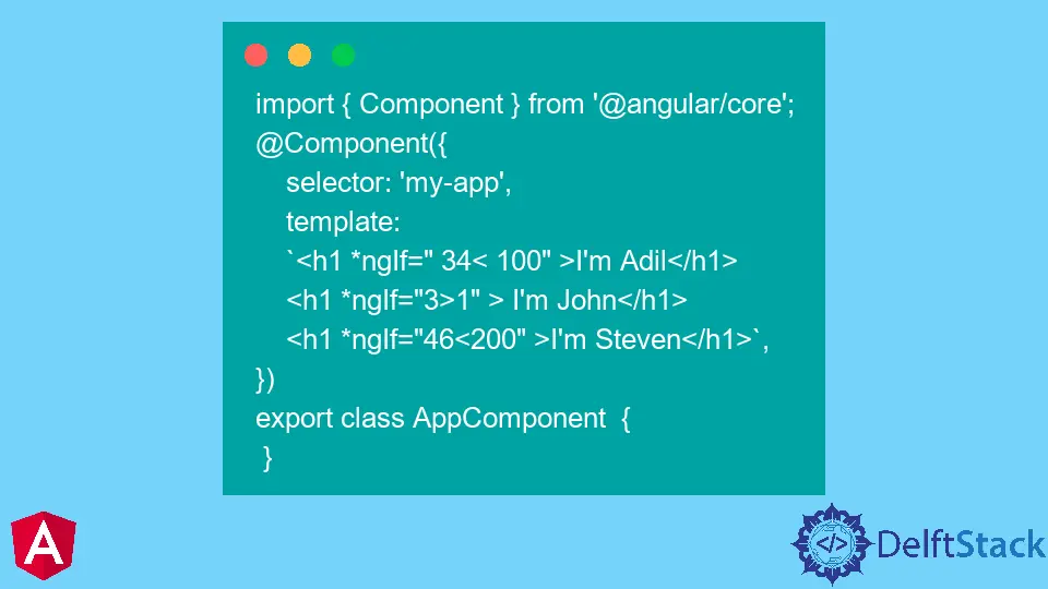 Angular 2의 ngIf 개념