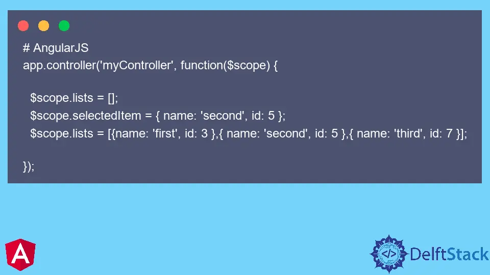 The Ng-Options in AngularJS