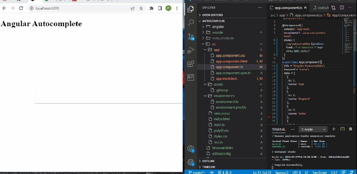 AngularJS Autocomplete | Delft Stack