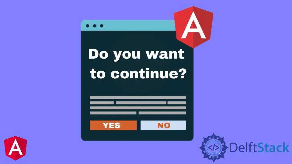 Bestätigungsdialog in Angular