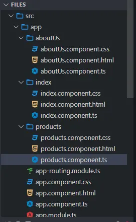 Navbar のコンポーネントを作成した後のフォルダ構造