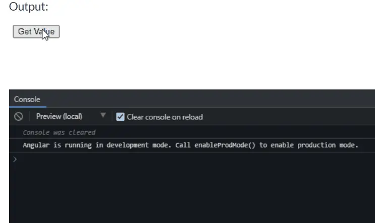 Output Using ElementRef to Get Reference of Input