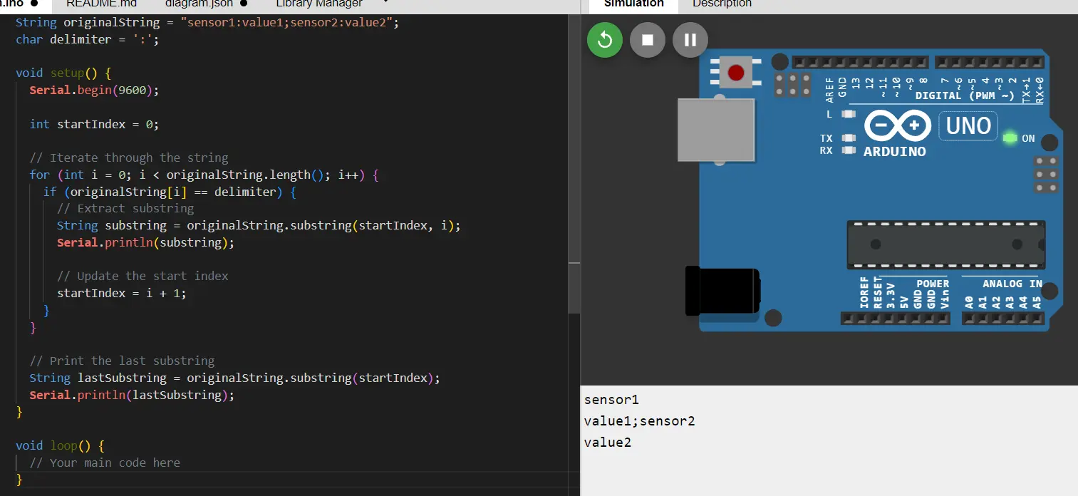 arduino split string - manual parsing