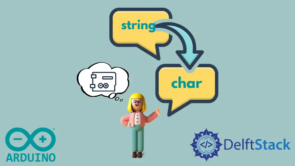 Arduino convertir la chaîne en caractères