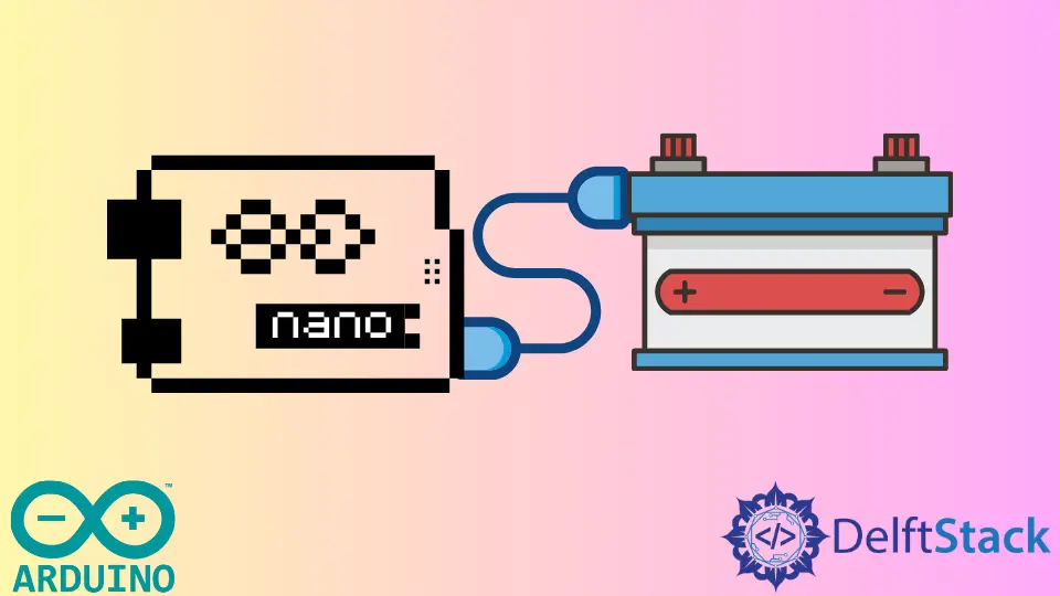 배터리로 Arduino Nano 전원 공급