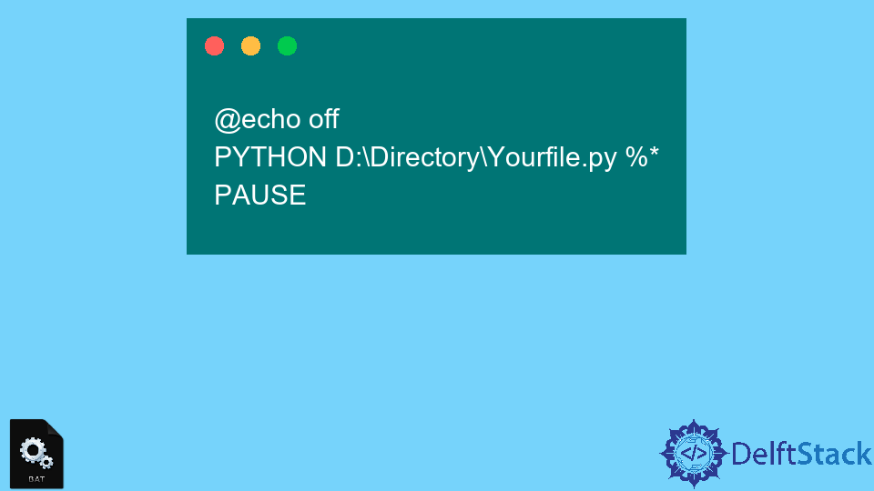 Run Python File in Batch Script