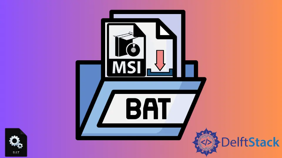 Installieren die MSI-Datei im Batch-Skript