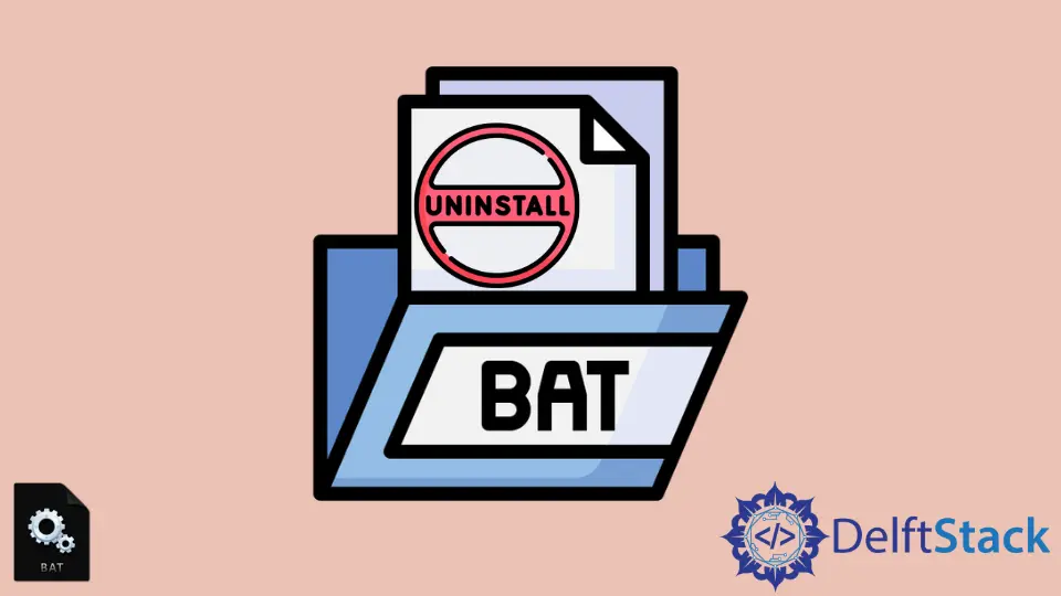 How to Uninstall Programs in Batch Script