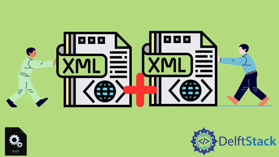 Combinar archivos XML en Batch