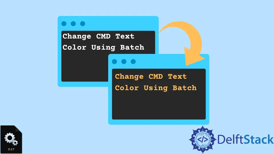 Cambiar el color del texto CMD usando Batch