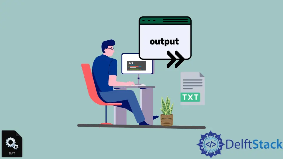 How to Redirect Output to a Text File From Within a Batch File