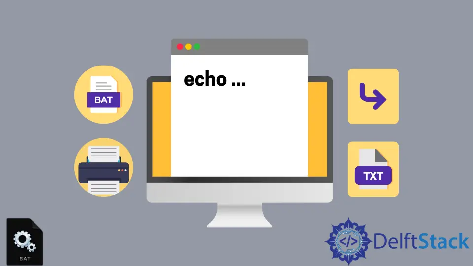 La commande echo en Batch