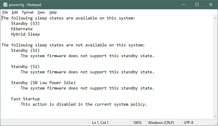 output call sub powercfg