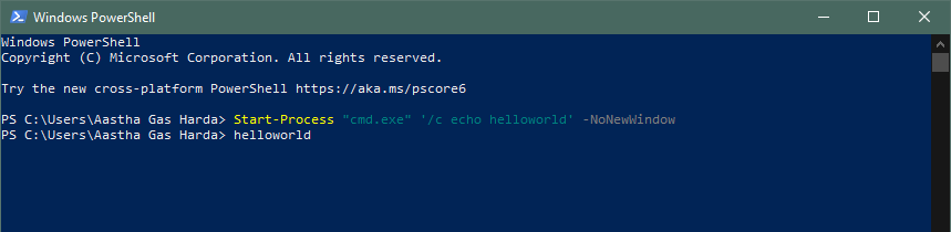 Run CMD Commands Directly From PowerShell