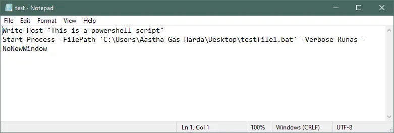 Ejecute un archivo BAT desde el script de PowerShell como administrador