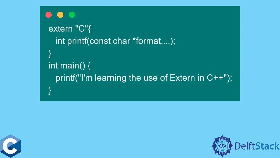 Verwendung von extern C in C++