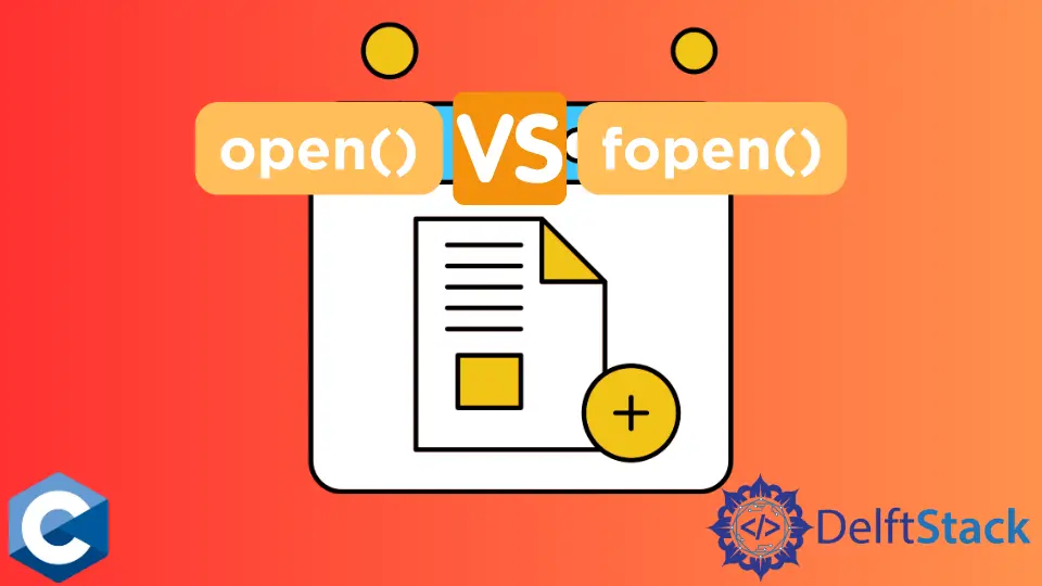 How to open vs fopen in C