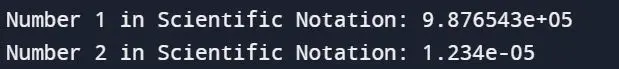 scientific notation in c - output 4