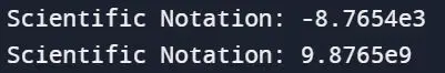 scientific notation in c - output 6