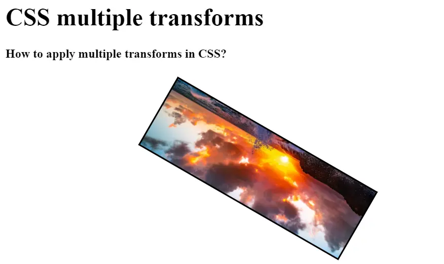 ネストされたクラスを使用した CSS 複数の変換