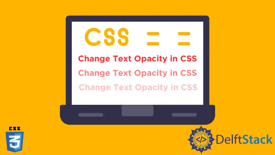 Text-Opazität in CSS ändern