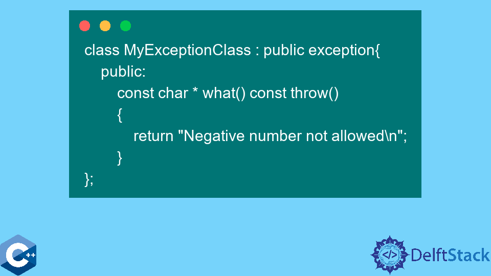 Excepción personalizada en C++