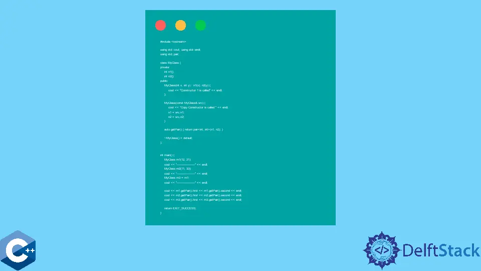 Utilizzare il costruttore di copia in C++