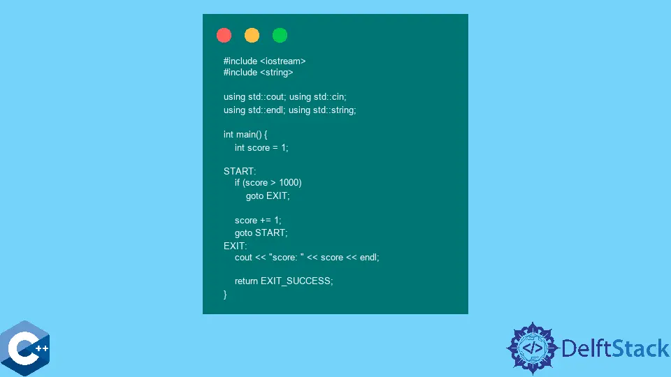 Utiliser l'instruction goto en C++