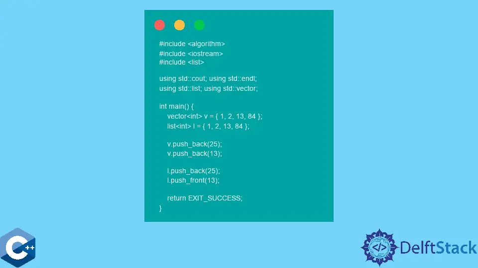 The Differences Between STL Vector and STL List in C++