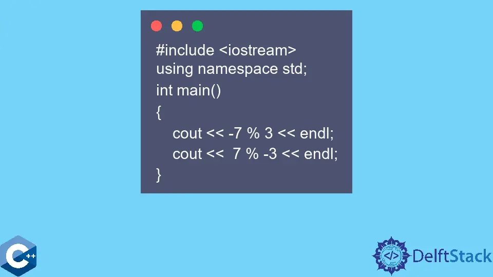 Modul für negative Zahlen in C++