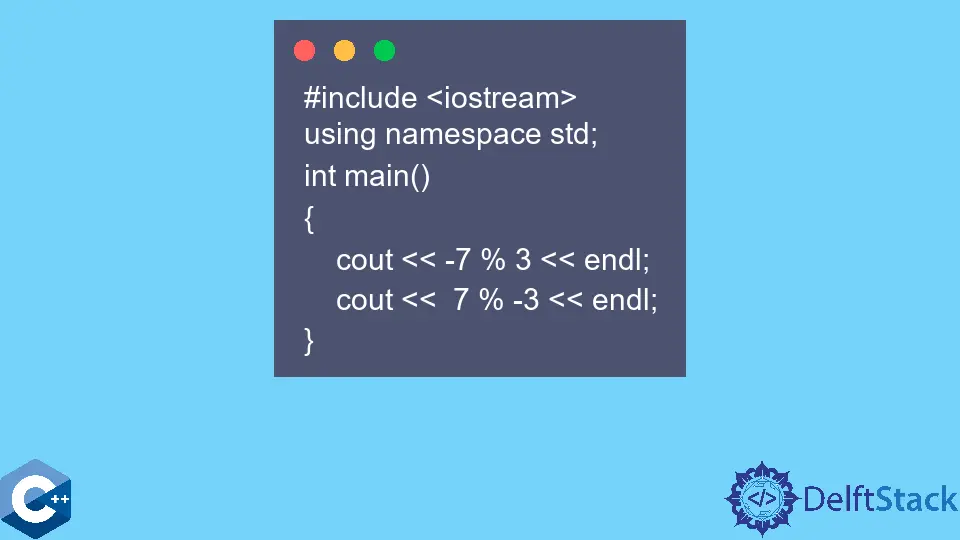 Modulus for Negative Numbers in C++