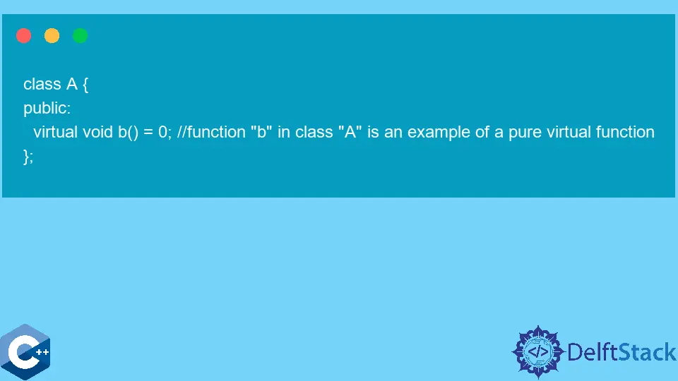 C++ で抽象クラスを使用してインターフェイスを実装する