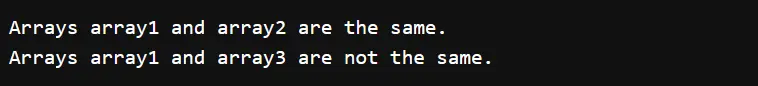 Compare Arrays in C++ Using for Loop