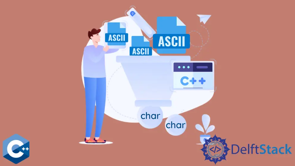 C++ で ASCII を char に変換する方法