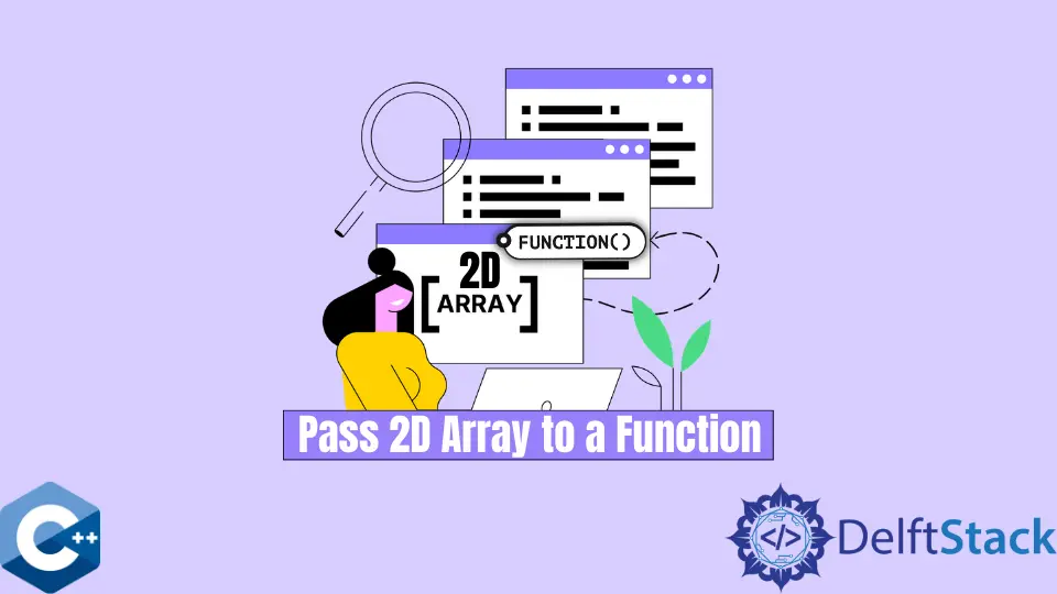 Passa un array 2D a una funzione in C++